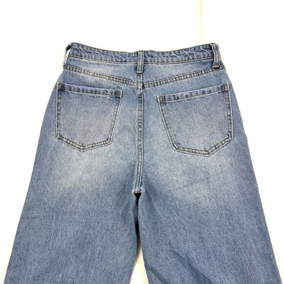 BP Be Responsible Wide Leg Distressed Women's size 26 Blue Denim Jeans - Picture 4 of 4